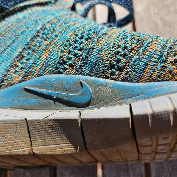 Nike Free Flyknit Chukka Mineral Teal Men running shoes, size 8